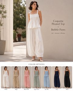 Ensemble deux pièces de qualité supérieure pour les vacances - Haut court sans manches et pantalon long ample - Vente en gros - Product Image 2