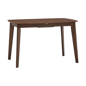 Table à manger extensible en bois KD Design économique, 4 à 6 places, fonctionnelle, gain de place, finition bois foncé, fabriquée en Malaisie - Product Image 3