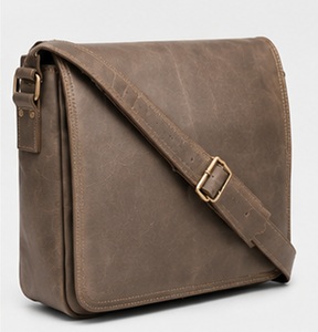 Sac messager vintage en cuir pleine fleur vieilli Gravs LM-02MT pour homme, sacoche d'ordinateur portable à bandoulière avec boucle - Product Image 1