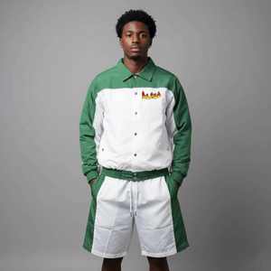 Service OEM : Ensemble coupe-vent pour homme, style streetwear, logo personnalisé, 100% polyester, léger, faible MOQ et prix compétitif. - Product Image 1