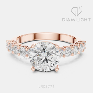 Bague de fiançailles en or blanc 14 carats avec diamant de laboratoire rond de 1,87 carat, certifiée IGI, bijoux fins pour femmes, cadeau - Product Image 3