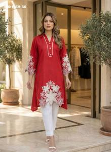 Excellent Quality Latest Collection Rayon with Embroidered A-<b>Line</b> Kurti with <b>Pant</b> Collection Supplier from India - Product Image 2
