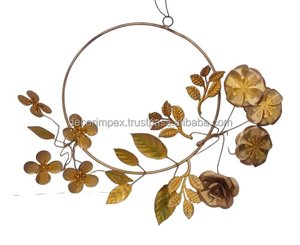 New Year and <b>Christmas</b> Hanging Decoration Round Shaped Metal Half Flower <b>Wreath</b> <b>for</b> Indoor and Outdoor Parties - Product Image 5