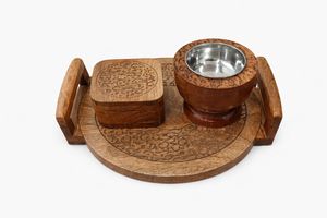 Wooden Incense Burner Bakhoor with Artistic Detailing Natural & Durable for Gifting & Home <b>Decor</b> - Product Image 2