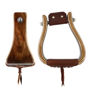 Estribos de Madera Hechos a Mano, Reposapiés Ecuestres de Madera Natural para Silla de Montar y Equipo de Caballo - Product Image 4