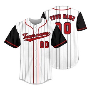 Custom Heat-Transfer Printed 100% Polyester Baseball Jerseys Anti-UV Custom Embroidered Logo Number for Baseball Jersey - Product Image 4