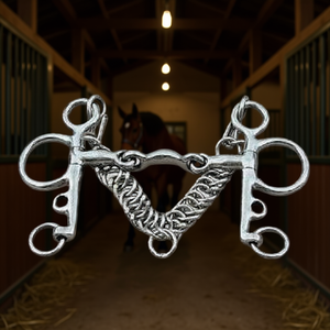 Mors de cheval Pelham en acier inoxydable, double rênes à chaîne, équipement d'entraînement équestre durable, résistant à la rouille, tailles 10.5-13.5 - Product Image 3