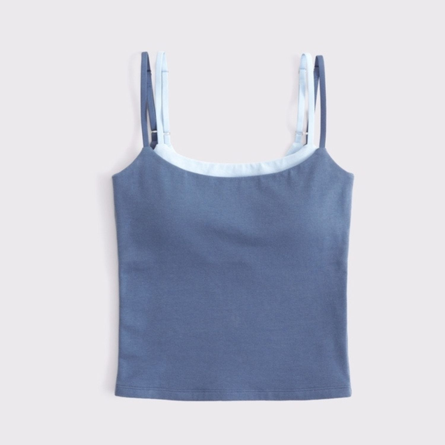 Custom Womens Double Layer Yoga Tank Top Padded Push Thin Strap Breathable Spandex/Polyester Fleece O-Neck 180g Solid Casual