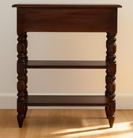 Table console moderne de luxe classique réglable en bois de manguier naturel, design unique pour salon, bureau à domicile, chambre à coucher