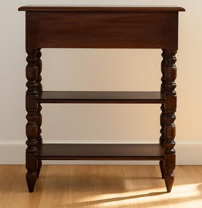 Table console moderne de luxe classique réglable en bois de manguier naturel, design unique pour salon, bureau à domicile, chambre à coucher - Product Image 4