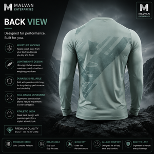 Men's Long Sleeve Geometric Print Moisture Wicking Fitted Crew Neck <b>Athletic</b> Shirt Full Sleeve Polyester Sport Top - Product Image 2
