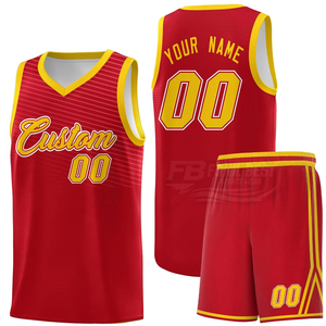 Ensemble de maillots de basket-ball rose écologiques personnalisés, col en V, 100% polyester, séchage rapide, unisexe, adulte, avec impression de numéro et de nom, logo sur le devant - Product Image 4
