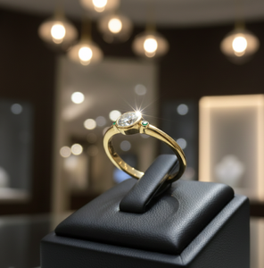 แหวนหมั้นสไตล์อเมริกัน 6 วง สีขาว ขนาด 10 มม. ประดับเพชร CZ เงินแท้ 925 ชุบทอง 18K น้ำหนัก 8 กรัม เครื่องประดับคุณภาพสูง ราคาขายส่ง - Product Image 1