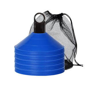 Conos de Entrenamiento de Fútbol Azules Apilables, Juego de 30 Piezas, Resistentes al Agua, Ecológicos, con Bolsa de Transporte Duradera para Prácticas Deportivas - Product Image 1