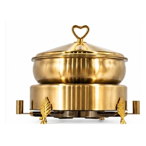 Aurellion GildedArc <b>Crown</b> Stainless Steel Sustainable Durable Mirror Finish Chafing Dish - Product Image 3