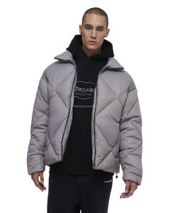 Chaqueta acolchada de invierno de alta calidad para hombre, cortavientos con cuello levantado personalizado, estilo informal de calle alta - Product Image 4