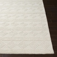 Tapis en laine blanche épaisse fait sur mesure, tissé à la main, style scandinave, disponible en toutes tailles, ajout chaleureux à votre intérieur