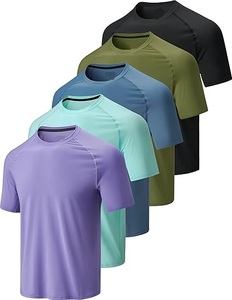 <b>Men</b>’s Active Quick Dry Crew Neck T <b>Shirts</b> Athletic Running Gym Workout Short Sleeve Tee Tops Bulk Available - Product Image 5