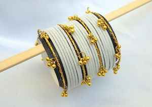 Conjunto de brazaletes Kashmiri Churiyan más demandados para novias, colección de bodas, conjunto de brazaletes para mujer, pequeñas variaciones posibles. - Product Image 2