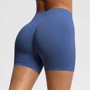 Shorts Deportivos de Cintura Alta para Mujer, Elásticos en 4 Direcciones, Transpirables, de Secado Rápido, de Spandex y Nailon, para Fitness, Yoga - Product Image 4