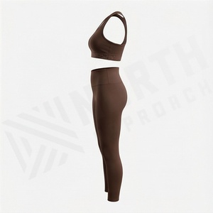 Ensemble de yoga pour femmes, vêtements de fitness, soutien-gorge de sport et leggings, tenue de sport pour la gym, l'entraînement et les exercices, couleur personnalisée - Product Image 3