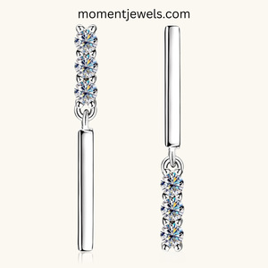 Modern Style 925 Sterling <b>Silver</b> Moissanite Ear <b>Studs</b> for Women Sweet Shiny Moissanite <b>Stud</b> Earrings Solid Color Inlay Summer - Product Image 1
