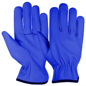 Gants de travail robustes en cuir de mouton, antistatiques, respirants, avec manchette élastique, pour la sécurité industrielle, la conduite, le jardinage, doux - Product Image 4