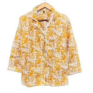 Conjunto de Pijama de Dos Piezas de Verano para Mujer, Nuevo, de Algodón Estampado, con Cintura Elástica, Logotipo Frontal, Ropa de Dormir de Alta Calidad - Product Image 1