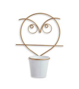 Macetero de Pared Metálico con Forma de Búho, Maceta Blanca, Decoración de Plantas Verdes, Arte de Pared Moderno para Hogar u Oficina - Product Image 2