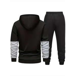 Survêtements d'hiver pour hommes à capuche, grandes tailles, sport, gym, haute qualité, respirants, en polaire, polyester, coton, coupe classique, personnalisables - Product Image 4