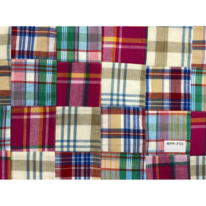 Plaid <b>Flannel</b> Fabric Patchwork Lightweight 43/44" RPW-3672 Home Textile Woven Cotton Eco-Friendly Organic 120GSM - Product Image 5