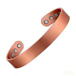 Bracelet manchette en cuivre plaqué or, fait main, réglable, unisexe, style vintage, pour mariage, vente en gros - Product Image 6
