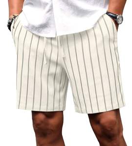 Pantalones cortos para hombre con estampado de palmeras, cintura elástica con cordón, para playa, verano, informal, vacaciones, coloridos, blancos, camiseta de verano para hombre - Product Image 2