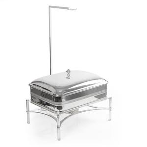 Recipiente Rectangular de Acero Inoxidable de Lujo para Calentar Comida, Juego de Recipientes para Buffet con Soporte para Tapa Colgante - Product Image 1