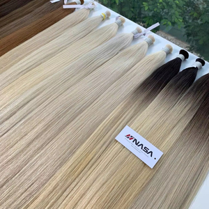 Vietnamese Virgin Hair Bulk Wholesale Factory Price Hanoi High Quality Straight Soft Full Cuticle Super Double Drawn <b>Bleached</b> - Product Image 1