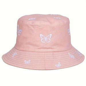 <b>White</b> Denim <b>Bucket</b> <b>Hat</b> Unisex Casual Breathable Spring Summer Style 100% Polyester Adult Fit - Product Image 4