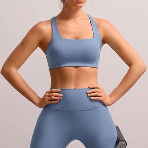 Custom Sizes Women Fitness Yoga Wear Crisscross Adjustable Strap Color Blocking Four Way Stretchy Eco-Friendly Quick Sports <b>Bra</b> - Product Image 1