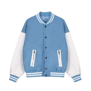 Veste universitaire en laine légère et respirante pour hommes personnalisée hiver style rue principale avec broderie en chenille et manches en cuir - Product Image 6