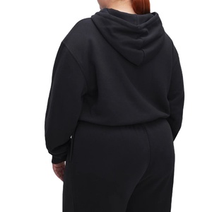 Vente en gros sweat-shirt à capuche court pour femme mode qualité supérieure sweat-shirt à capuche court pour femme en polaire - Product Image 2