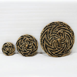 Handmade Seagrass Woven Spiral <b>Boho</b> <b>Wall</b> <b>Hanging</b> Decor Set For Home & Resort - Product Image 2