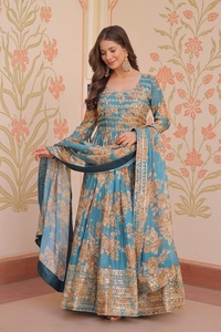 Colecciones Premium de Salwar Kameez Listos para Usar, Diseño de Alta Costura, Estilo Indio Pakistaní, para Bodas y Fiestas, Colección de Verano, Seda Rusa de Alta Calidad - Product Image 6
