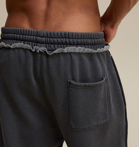 Casual Wide Leg Track Pants <b>Mens</b> Blank Distressed Sweatpants <b>Loose</b> <b>Joggers</b> <b>Men</b> Solid Color Pants - Product Image 6