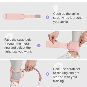 Sangle de cheville élastique réglable en néoprène 2026, confortable, respirante, multicolore, scintillante, avec anneaux 2D, écologique et antidérapante pour le sport - Product Image 6