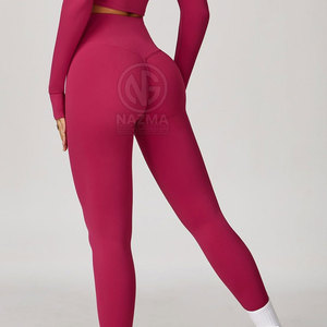 Ensemble de fitness 3 pièces sans couture de haute qualité, respirant, séchage rapide, taille élastique, meilleur matériau, vente chaude pour femmes - Product Image 4