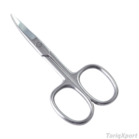 Ciseaux à sourcils professionnels en acier inoxydable pour droitiers, lame droite, pointe affûtée, logo personnalisé, haute qualité, manucure