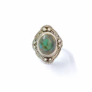 Anillo de Labradorita de Moda 2023, Anillo de Plata de Ley 925 Vintage, el Más Vendido, para Bodas y Fiestas - Product Image 1