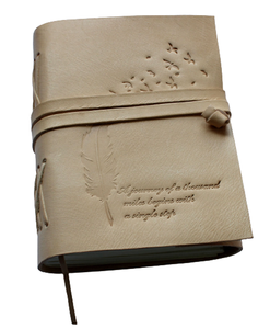 Agenda en cuir A5 personnalisé en gros avec couverture gaufrée, carnet de planification cousu pour étudiants, journal imprimé personnalisé - Product Image 1