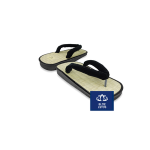 Sandales d'intérieur plates en lin bleu de haute qualité, durables et douces, légères, pour la maison et l'hôtel, toutes saisons, désodorisantes - Product Image 1