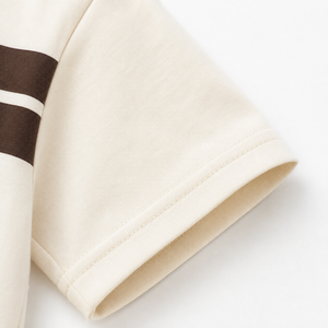 Ensemble t-shirt à manches courtes pour bébés garçons, haut rayé décontracté à col ras du cou avec short assorti, tenue d'été pour enfants - Product Image 4