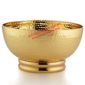 Centres de table bol à fleurs dorées pour mariage bol à fruits en métal de vente chaude pour la maison bol en laiton décoratif au design unique - Product Image 6